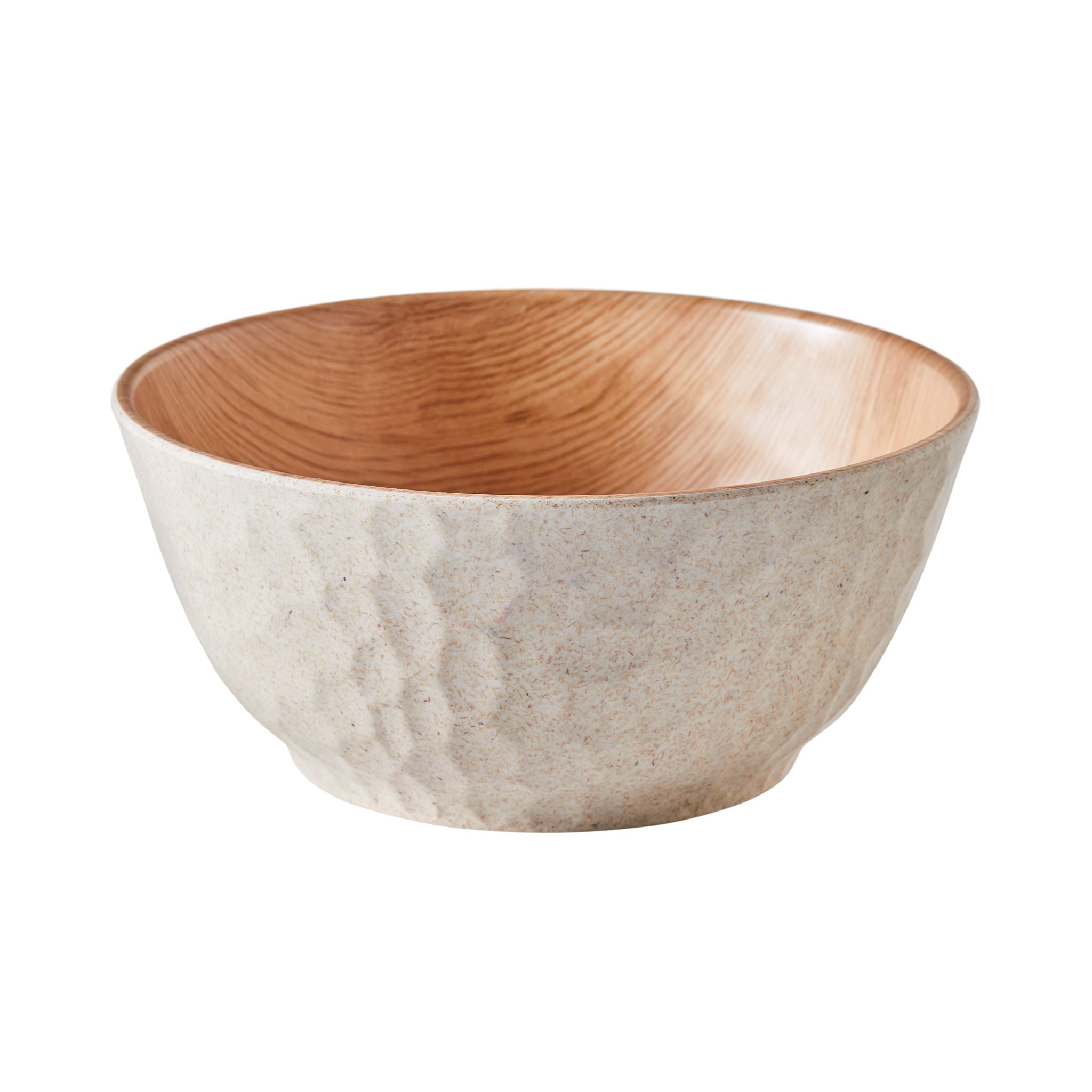 Better Homes & Gardens 13-Ounce Eco-Friendly Bamboo Melamine Round Dip Bowl, Faux Brown Wood