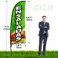thumbnail image 2 of QSUM Ensaladas Sign Feather Flag with Pole Kit,7FT Ensaladas Decoration Display, Ensaladas Business Sign,Ensaladas Swooper Flag，Advertising Flag, 2 of 5