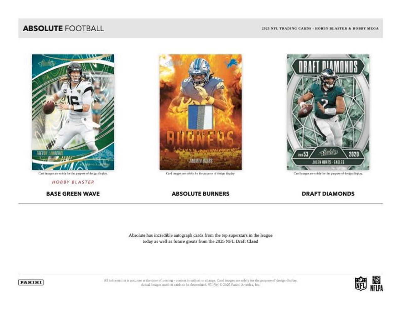 Panini 2025 Absolute Football Hobby Mega Box