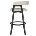 thumbnail image 4 of Amisco Caris Swivel Counter Stool Black Metal Frame, 4 of 5
