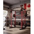 thumbnail image 3 of Memoryfield Power Cage with Cable Crossover System, Carbon Steel Power Rack Home Gym with LAT Pulldown, J-Hooks, Dip Handles & Landmine Attachment, 3 of 9