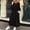 Black, variant on DuoJiaJ Womens Casual Dress, Crew Neck Button Front Swing Long Sleeve Dresses Black S-2XL