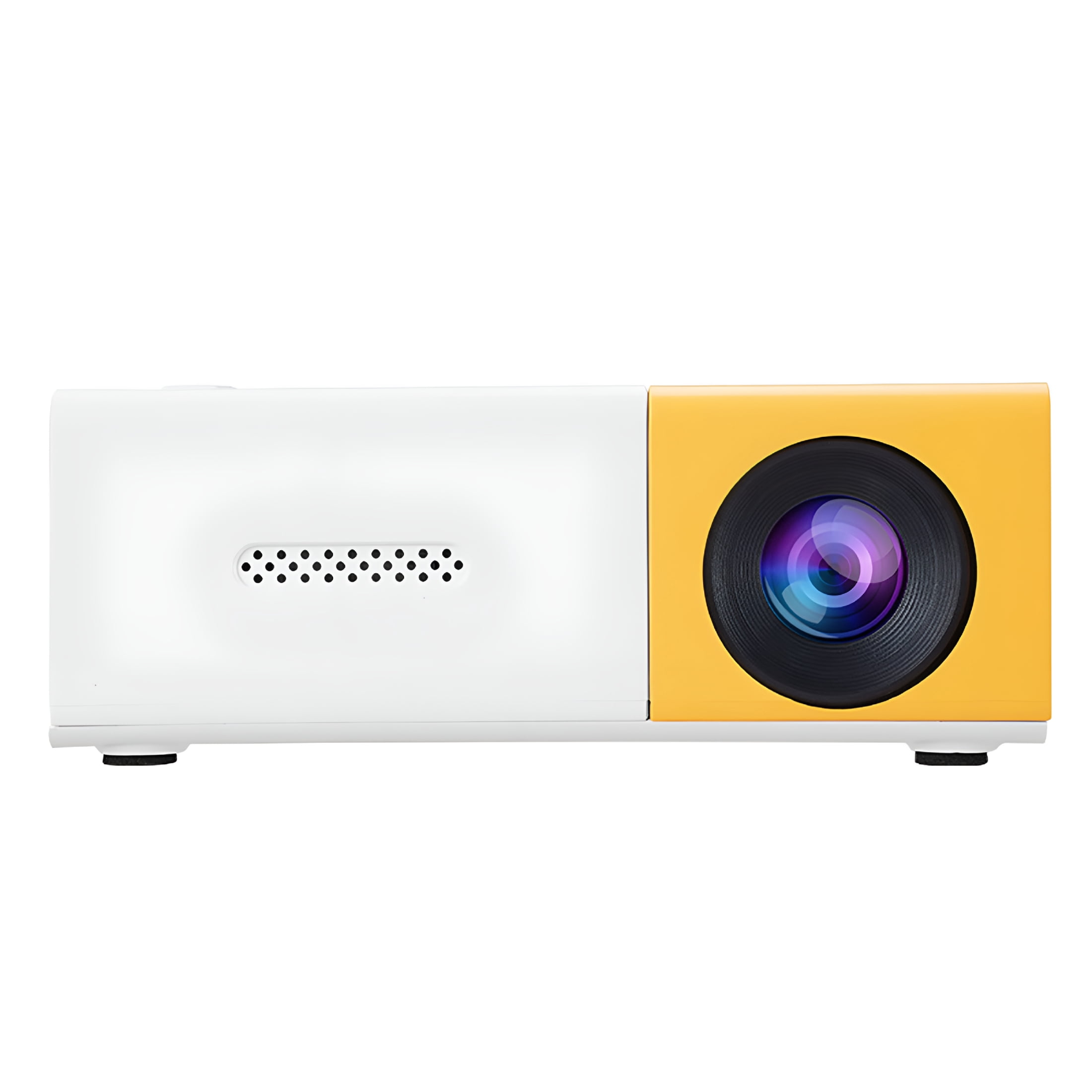 GJX Portable Led Projector with Built-In Sound System for Home Theater Entertainment Hd Image Quality with Focus Adjustment for Clear Movie Projection