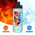 thumbnail image 5 of Lsque Colorful Sweet Donuts Pattern Water Bottle,18oz Sports Insulated Kettle for Cycling Gym Basketball Outdoor, Suitable as a Present, 5 of 7