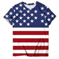 thumbnail image 5 of Qingpeng 4th of July Patriotic T Shirts for Women Summer Star Print Shirts Women's Independence Day Short Sleeve Casual Tee Tops, 5 of 5