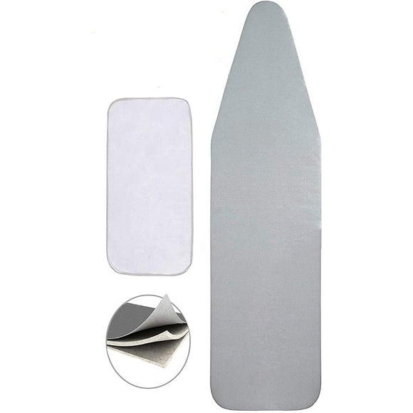 Ironing Board Cover and Pad, Silicone Coated Resists Scorching and Staining Ironing Board Pads with Drawstring，15"x54"