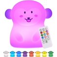 thumbnail image 1 of Baby Night Light for Kids Room: LED Kids Night Light Baby Lamp for Nursery | Monkey Lamp with Remote | Nine Multi Color Changing LED Monkey Lights | Miffy Lamp for Nursery | Silicone Night Light Kids, 1 of 6
