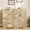 (Original wood color), variant on BouPower 43.3" H Armoire Wardrobe Closet with 4 Drawers and 2 Doors, Wooden Storage Cabinet with Hanging Rod, Freestanding Dresser for Bedroom, Bathroom, Living Room