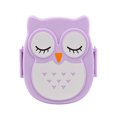 thumbnail image 1 of Bolsa de almuerzo para mujer, contenedor tipo bento, caja de almacenamiento con diseño de búho morado, bolsa de almuerzo portátil para comida., 1 of 3