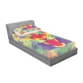 thumbnail image 3 of Safari Bedding Set with Sheet & Covers, Polygonal Lion Face with Geometric Shades and Effects Exotic King of Jungle Theme, Printed Bedroom Decor 2 Shams, 4 Sizes, Multicolor, by Ambesonne, 3 of 3