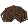 thumbnail image 1 of Fieltro Posavasos, 12uds Hexagonal Estera Almohadilla Posavasos para Bebida Copa Olla Cuenco Jarrón, Café, 1 of 5