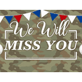 thumbnail image 4 of Camouflage Design We Will Miss You Red White Blue Banners Farewell Celebration Durable for Military Events Party Decoration, 4 of 7
