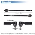 thumbnail image 7 of 4pcs Front Inner Outer Tie Rod Ends Kit Suspension Steering Tie Rod End for Ford Escape Drag Link, 7 of 7