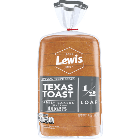 Lewis Bake Shop Texas Toast Half Loaf Bread 12 oz ( 1 PACK ) Lewis Bake Shop Texas Toast Half Loaf Bread 12 oz ( 1 PACK )