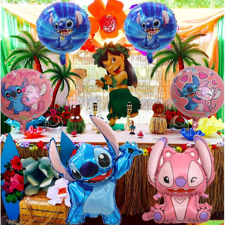 6 PCS Stitch Birthday Party Balloons, Stitch Party Decorations, Stitch  Cartoon Foil Balloons for Kids Boys Girls Birthday and Baby Shower Parties,  Blue & Pink Stitch Party Supplies GP27 