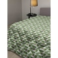 thumbnail image 2 of Leaves Down Alternative Comforter, Simplistic Layout of Leaves on a Natural Meadow Tone Background, Microfiber Quilt for All Season, 5 Sizes, Hunter Green Green, by Ambesonne, 2 of 3