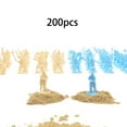 thumbnail image 4 of 200 Pcs Soldats à l'Échelle 1/72 Modèles Cadeaux Jouets Dioramas pour Jeu de Rôle Bleu Jaune, 4 of 8