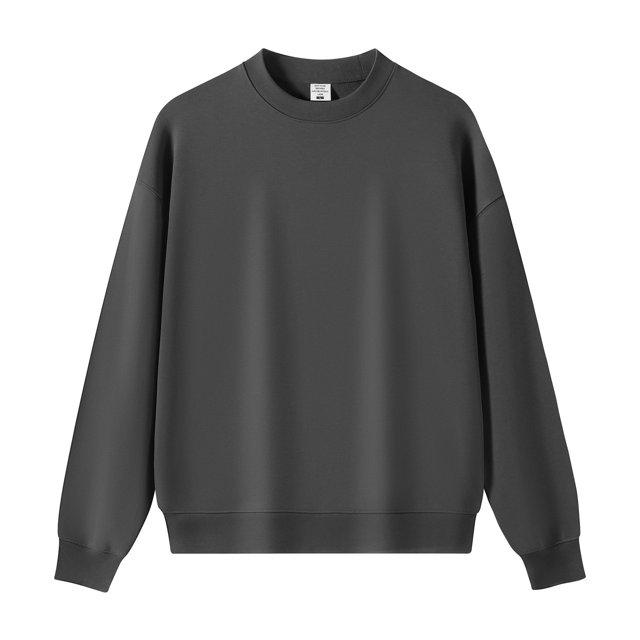 420G Earth Tone Crew Neck Pullover Sweatshirt, Heavyweight Long-Sleeved Loose-Fitting Versatile Top for Spring and Autumn
