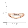 thumbnail image 2 of 2.25mm 925 Sterling Silver Stackable Polished Pink Plate Wave Ring Size 5 Stackable Ring for Women, 2 of 2
