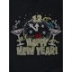 thumbnail image 4 of Camiseta para Mujer Traje de VeranoWomen's Festive Black T-Shirt with Colorful New Year's Eve Champagne & Clock Print - Casual Round Neck, Short Sleeve, Polyester, Machine WashableFather's Day, Moth, 4 of 7