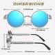 thumbnail image 4 of Polarized Sunglasses Round Retro Metal Frame Steampunk For Men And Women Unisex, 4 of 4