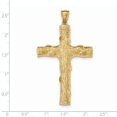 thumbnail image 2 of 14k Large Textured Cross Pendant, 2 of 3