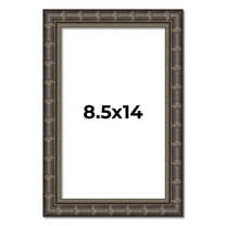 8.5x14 Frame Black Bamboo Solid Wood Picture Frame Width 1.5 Inches | Interior Frame Depth 0.5