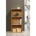 thumbnail image 4 of Pemberly Row Three Shelf Wooden Bookcase in Beige Finish, 4 of 5
