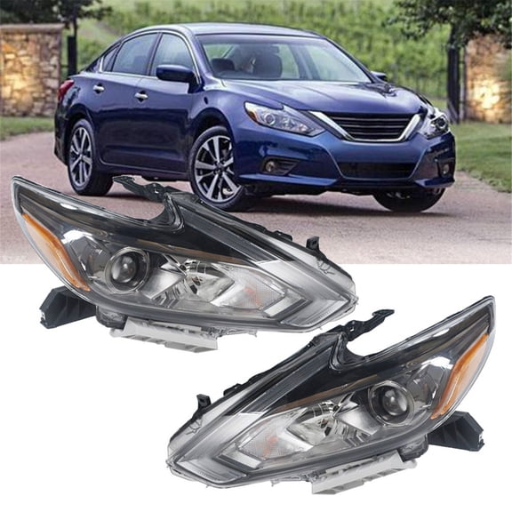 LABLT Left & Right Headlights Assembly for Car 16-18 Nissan Altima Black Replacement Fits select: 2016-2018 NISSAN ALTIMA 2.5/S/SV/SL/SR