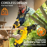 AILONGCITY 21 V Cordless Reciprocating Saw, 4.0 Ah, 3500 RPM