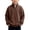 Brown, variant on Tween Boys Quarter Zip Sweatshirt Waffle Knit Mock Neck Pullover Tops Raglan Long Sleeve Active Track Jacket Gym Athletic Running School Outfit