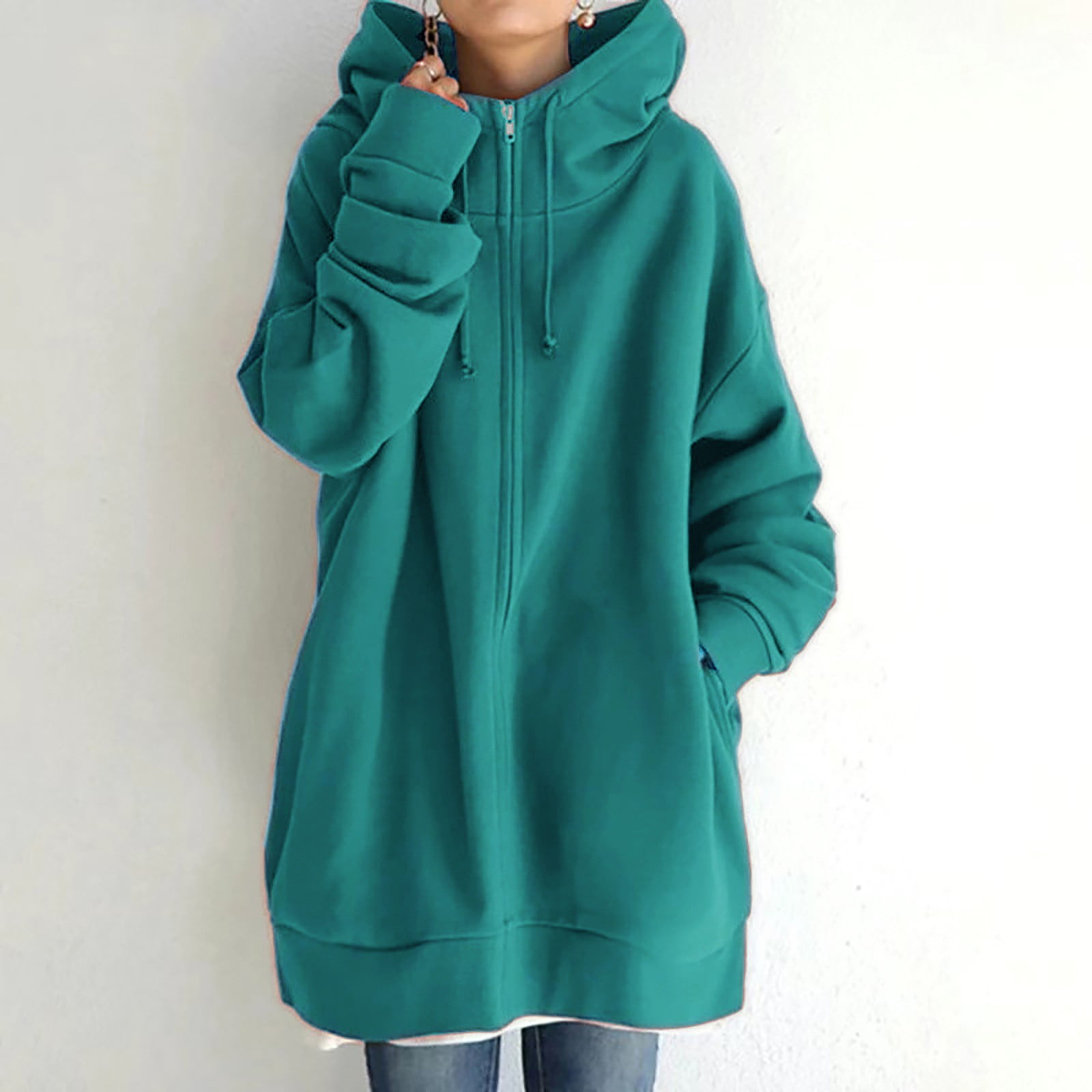 fvwitlyh Leather Jacket Women's Poncho Cape, Cloak Coat, Snuggly Hooded Wearable Blanket, Gift Idea for Adults and Teen Girls