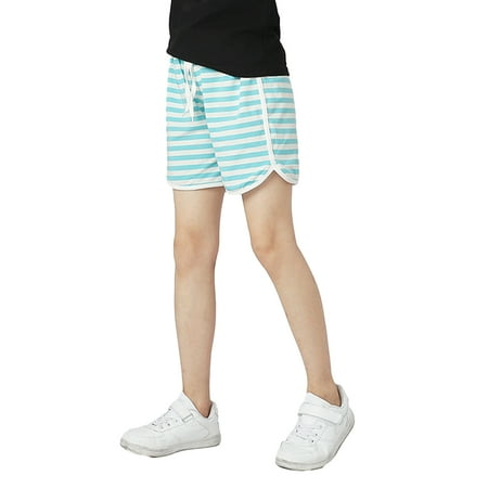 

HAOYUNL 5-12T Kids Sport Shorts Pants for Girls Shortie Shorts Sweatpants Shorts Baby Summer Elastic Solid Color Sport Shorts Pants