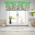 thumbnail image 5 of Valances for Windows Easter Rabbit Egg on Green Rod Pocket Short Curtain for Bathroom Living Room Bedroom Spring Tulip Butterfly 1 Panel 42x12in, 5 of 9