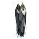 thumbnail image 1 of VANGANIA Aretes largos mujer de plumas Full Raven largos tornasol regalo mujer, 1 of 5
