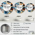 thumbnail image 4 of Designart "Tribal Imagination I" Abstract Blue Large Round Mirror - Round Bedroom Mirror Wall Decor - Modern Round Printed Mirror - 23" x 23", 4 of 6