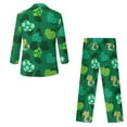 thumbnail image 5 of Xoenoiee Green Heart Shamrock Print Boys Slim Fit Suits for Boys St. Patrick's Day Suit Set Dresswear Ring Bearer Outfit Kids Suits Wedding Dress, Size 5-6 Years, 5 of 7