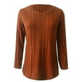thumbnail image 5 of Women's Pullover Sweater Solid Color Knit V Neck Long Sleeve Fashionable Apparel for Women, 5 of 5