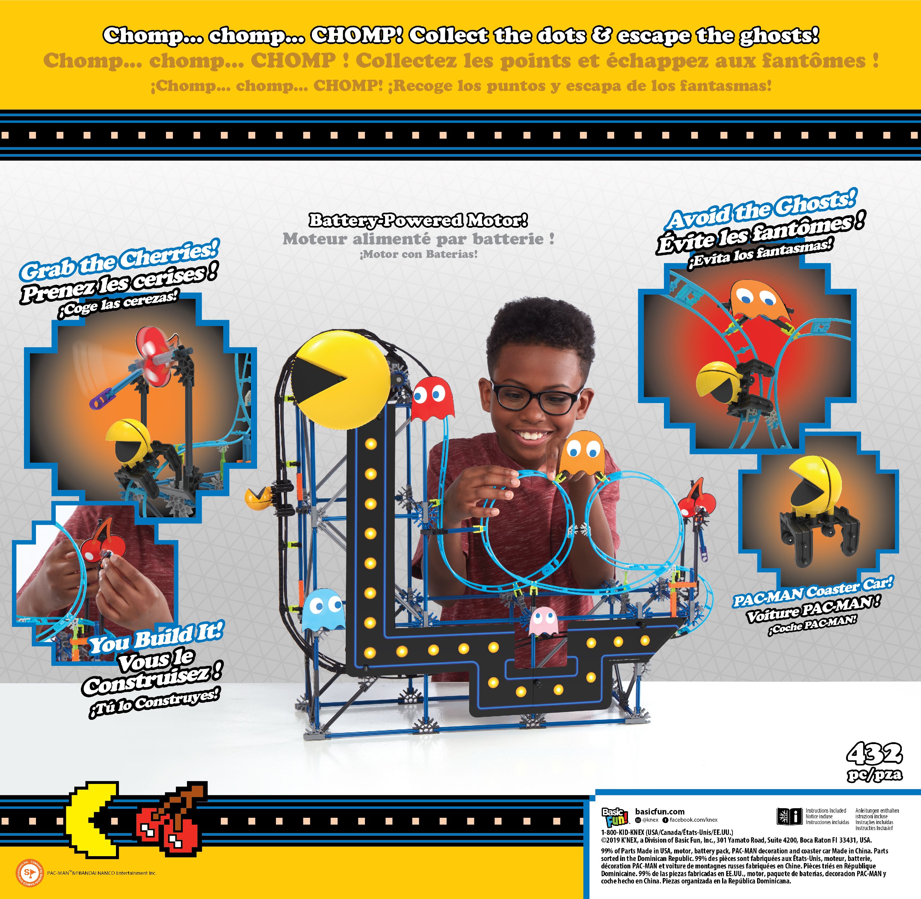 K'NEX PAC-MAN Roller Coaster Building Set - 432 Parts - Roller Coaster Building Toy - image 5 of 6