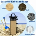 thumbnail image 5 of 4 Sand Bags for Weight, Heavy Duty Sandbags for Canopy Legs, Extra Large Pop Up Tent Weights, Canopy Weight Bags for Gazebo, Outdoor Sun Shelter, Umbrella - Black, 7.8"×18.5", Without Sand, 5 of 6