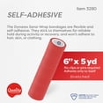 thumbnail image 2 of Dynarex Sensi-Wrap Self-Adhesive Bandages, 12-Pack, 6" x 5 yards, Red, Latex, Colored Elastic Cohesive Athletic Tape, Tattoo Grip & Vet Wrap, 2 of 7