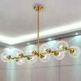 thumbnail image 4 of Hanover Neve Gold Metal Island Pendant Light with 10 Clear Glass Globes, 4 of 4