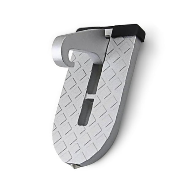 Riwesomey Placa de paso de puerta de coche plegable, gancho de alféizar, estante de techo de aleación de aluminio, escalera de pie, Protector Ventana automotriz Plata Riwesomey VI001070-01B