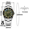 thumbnail image 5 of ADDIESDIVE Men's Automatic Watch NH35 Movement, Dive Watches with Ceramic Bezel, Sapphire Crystal, Luminous Analog Date, 200m Waterproof Stainless Steel Wristwatch for Business Casual, 5 of 7