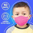 thumbnail image 3 of Cubrebocas desechable  4 capas de proteccion, comodos y respirables para niños y niñas,10,Rosa Neon Lutema M94k, 3 of 8