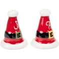 thumbnail image 2 of Transpac Ceramic 5 in Multicolor Christmas Santa Hat Salt and Pepper Shakers Set of 2 for Holiday Dining Decor, 2 of 6