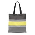 thumbnail image 1 of JSDART Sac Fourre-Tout en Toile Gris Moderne Jaune Gris Rayures Géométriques Contemporain Sac à Main Réutilisable Épaule Courses, 1 of 1