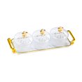 thumbnail image 2 of WeiLaiKeQi Dry Fruit Tray with Lid Decorative Serving Plate for Holiday Wedding Kitchen Clear 3 Girds, 2 of 9
