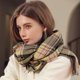 thumbnail image 3 of Bufandas cálidas de invierno para mujer, bufandas grandes con tacto de cachemira, ponchos de moda, chales largos, bufandas de rejilla, bufandas suaves y cálidas, 3 of 5