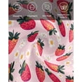 thumbnail image 6 of Cloth Napkins Watercolor Pastoral Strawberry Flower Washable Soft Kitchen Dinner Napkin Set of 6,Pink Fruit Floral Theme Reusable Cocktail Napkins for Wedding Holiday Party Event,20x20In, 6 of 7